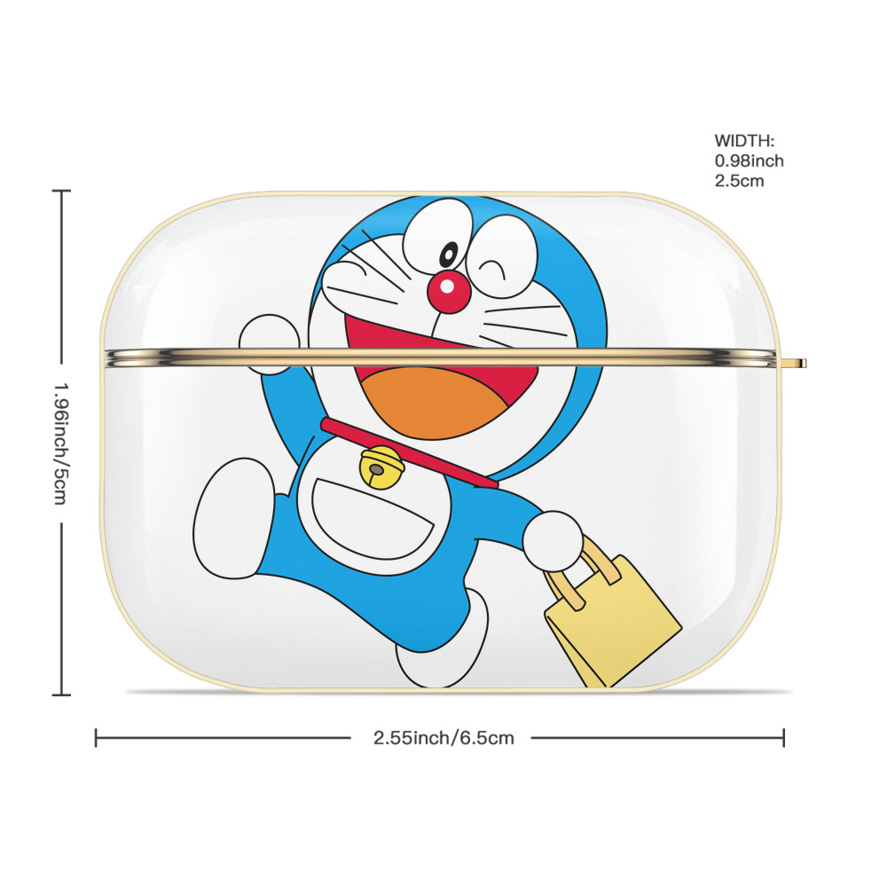 ドラえもん Doraemon 【AirPods Pro用】ハードシェル保護ケース｜耐衝撃・防指紋・カラビナ付き商品仕様