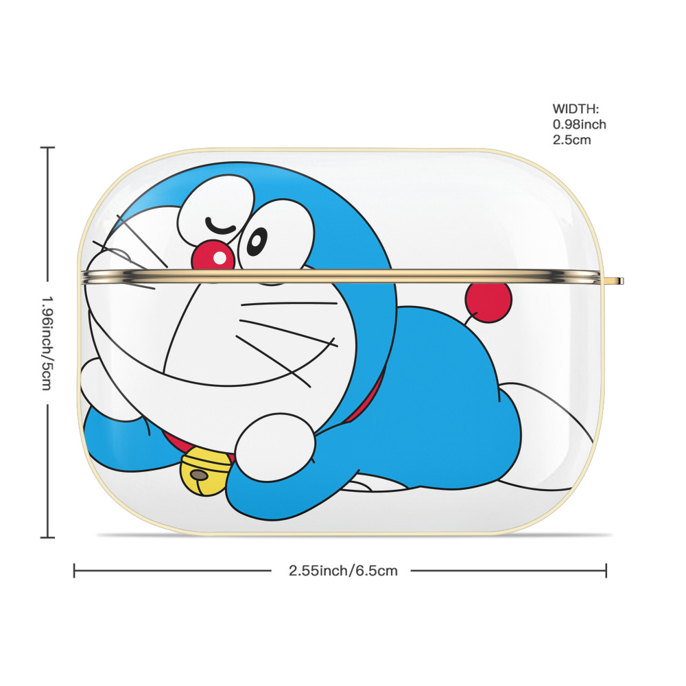 ドラえもん Doraemon 【AirPods Pro用】ハードシェル保護ケース｜耐衝撃・防指紋・カラビナ付き商品仕様