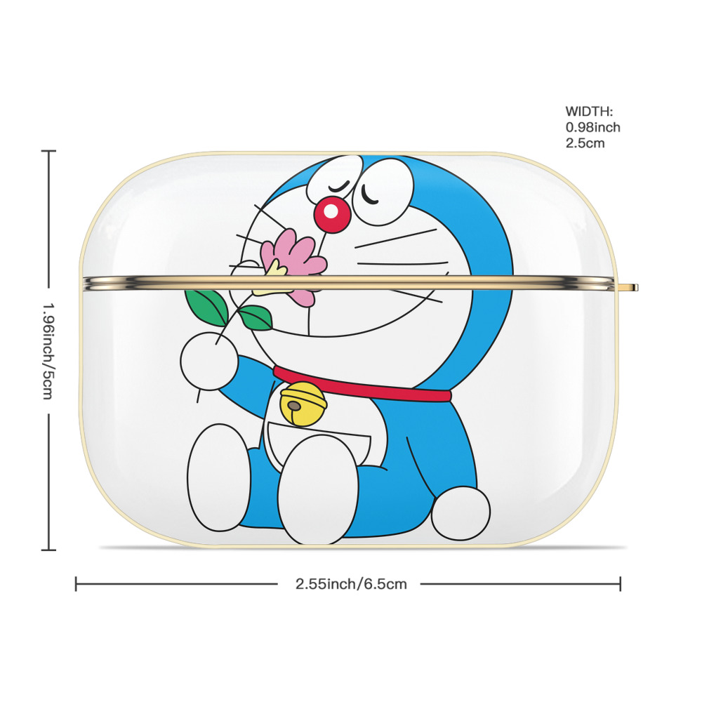 ドラえもん Doraemon 【AirPods Pro用】ハードシェル保護ケース｜耐衝撃・防指紋・カラビナ付き商品仕様