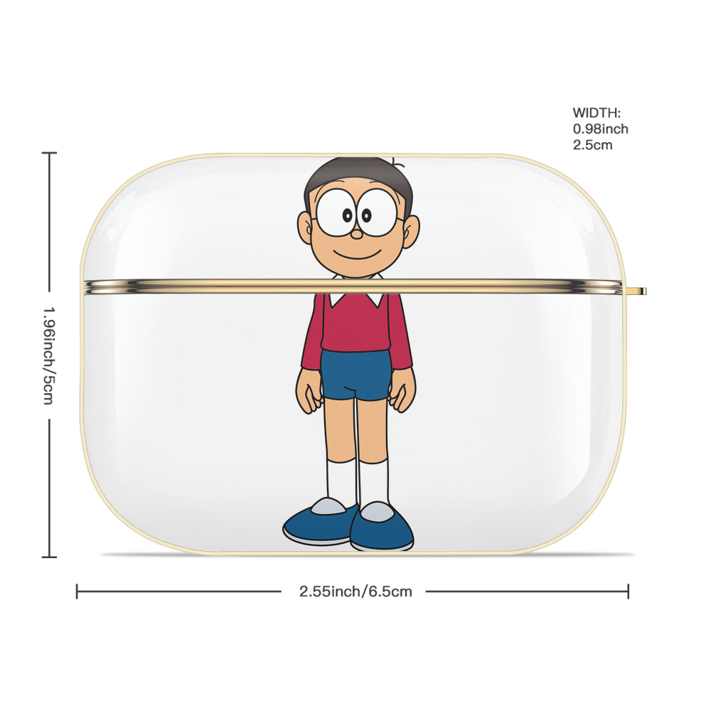 ドラえもん 野比 のび太 Doraemon Nobita Nobi 【AirPods Pro用】ハードシェル保護ケース｜耐衝撃・防指紋・カラビナ付き商品仕様