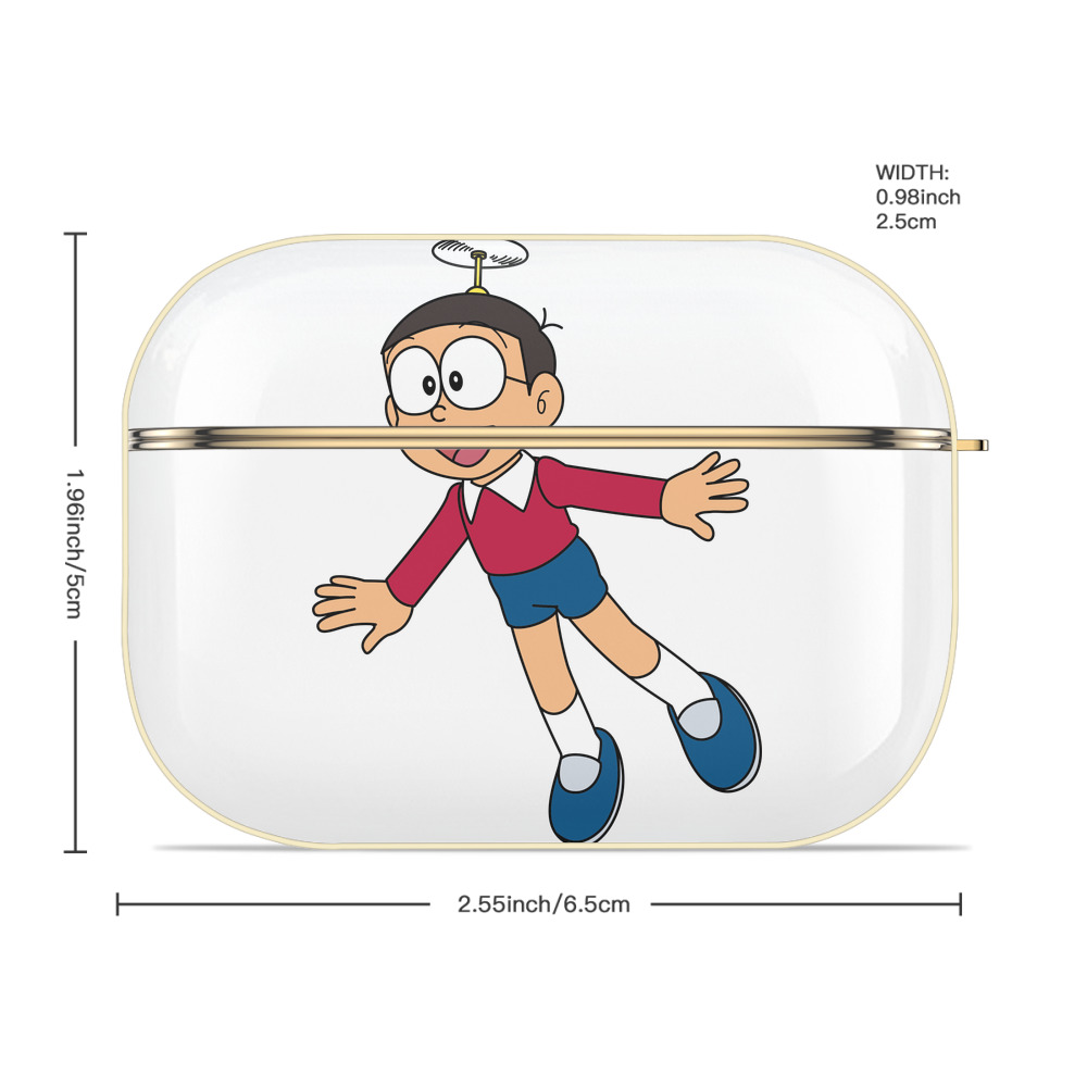 ドラえもん 野比 のび太 Doraemon Nobita Nobi 【AirPods Pro用】ハードシェル保護ケース｜耐衝撃・防指紋・カラビナ付き商品仕様