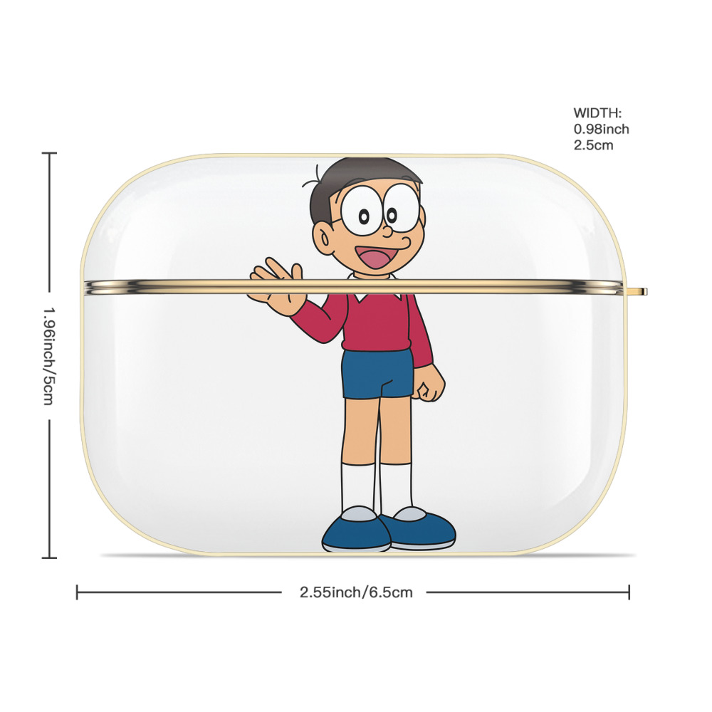 ドラえもん 野比 のび太 Doraemon Nobita Nobi 【AirPods Pro用】ハードシェル保護ケース｜耐衝撃・防指紋・カラビナ付き商品仕様