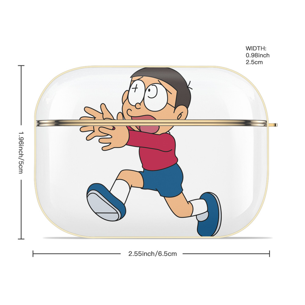 ドラえもん 野比 のび太 Doraemon Nobita Nobi 【AirPods Pro用】ハードシェル保護ケース｜耐衝撃・防指紋・カラビナ付き商品仕様