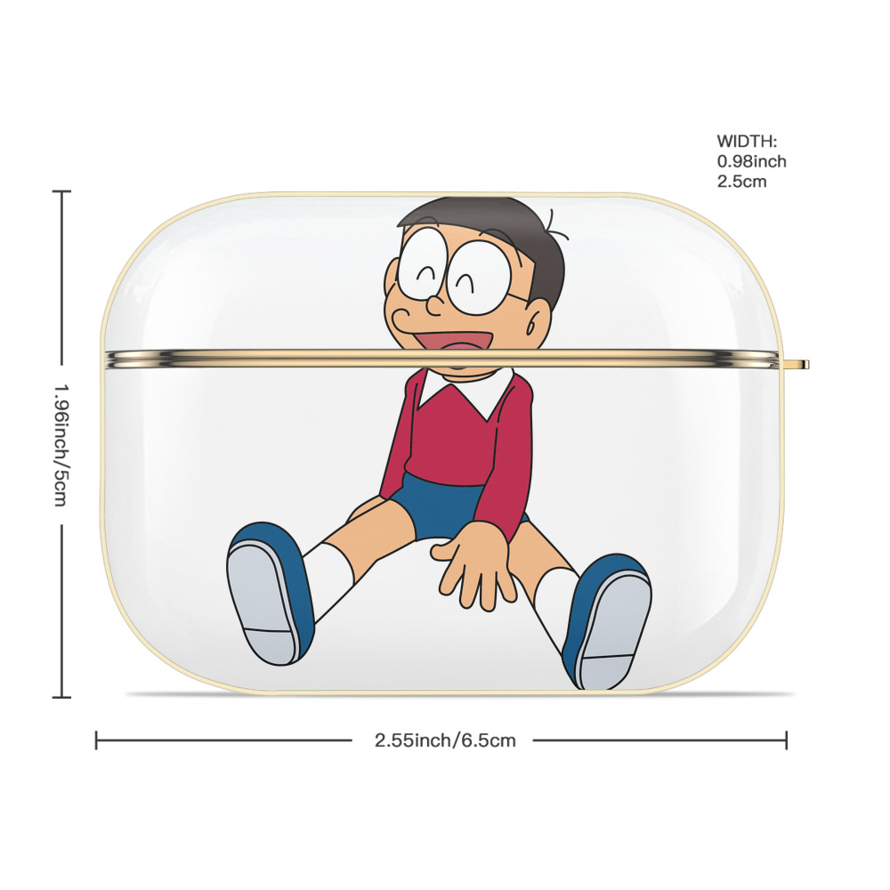 ドラえもん 野比 のび太 Doraemon Nobita Nobi 【AirPods Pro用】ハードシェル保護ケース｜耐衝撃・防指紋・カラビナ付き商品仕様