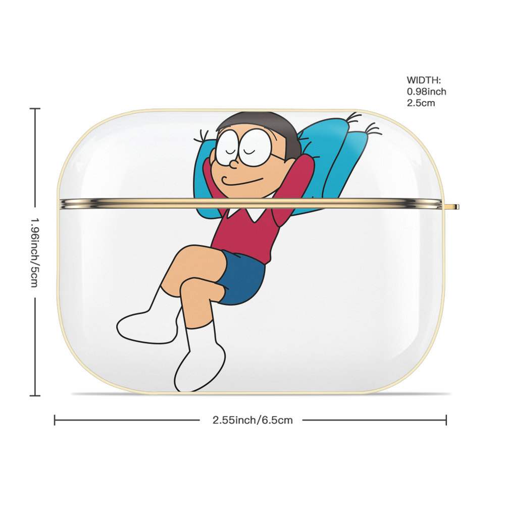 ドラえもん 野比 のび太 Doraemon Nobita Nobi 【AirPods Pro用】ハードシェル保護ケース｜耐衝撃・防指紋・カラビナ付き商品仕様