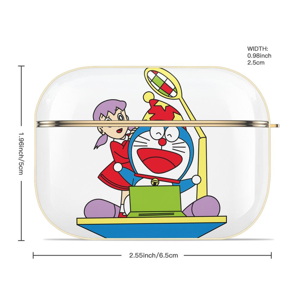 ドラえもん みなもと しずか Doraemon Shizuka Minamoto 【AirPods Pro用】ハードシェル保護ケース｜耐衝撃・防指紋・カラビナ付き商品仕様