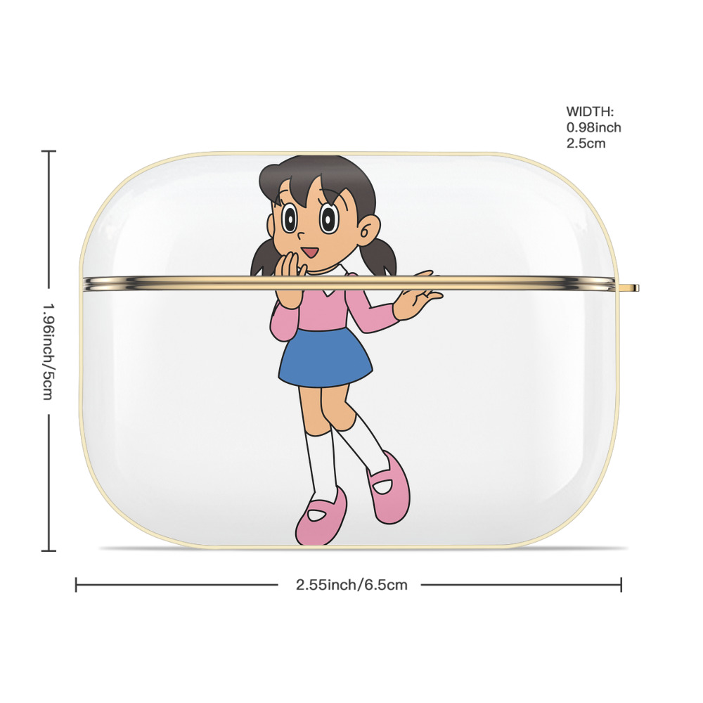 ドラえもん みなもと しずか Doraemon Shizuka Minamoto 【AirPods Pro用】ハードシェル保護ケース｜耐衝撃・防指紋・カラビナ付き商品仕様