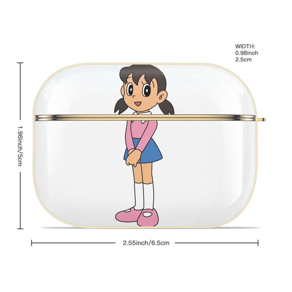 ドラえもん みなもと しずか Doraemon Shizuka Minamoto 【AirPods Pro用】ハードシェル保護ケース｜耐衝撃・防指紋・カラビナ付き商品仕様