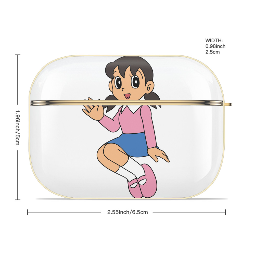 ドラえもん みなもと しずか Doraemon Shizuka Minamoto 【AirPods Pro用】ハードシェル保護ケース｜耐衝撃・防指紋・カラビナ付き商品仕様