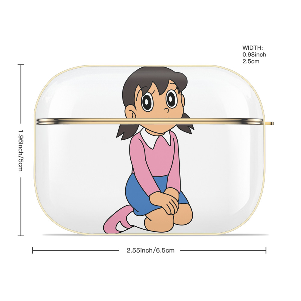ドラえもん みなもと しずか Doraemon Shizuka Minamoto 【AirPods Pro用】ハードシェル保護ケース｜耐衝撃・防指紋・カラビナ付き商品仕様
