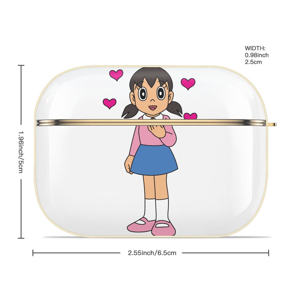 ドラえもん みなもと しずか Doraemon Shizuka Minamoto 【AirPods Pro用】ハードシェル保護ケース｜耐衝撃・防指紋・カラビナ付き商品仕様