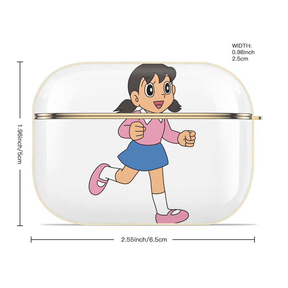 ドラえもん みなもと しずか Doraemon Shizuka Minamoto 【AirPods Pro用】ハードシェル保護ケース｜耐衝撃・防指紋・カラビナ付き商品仕様