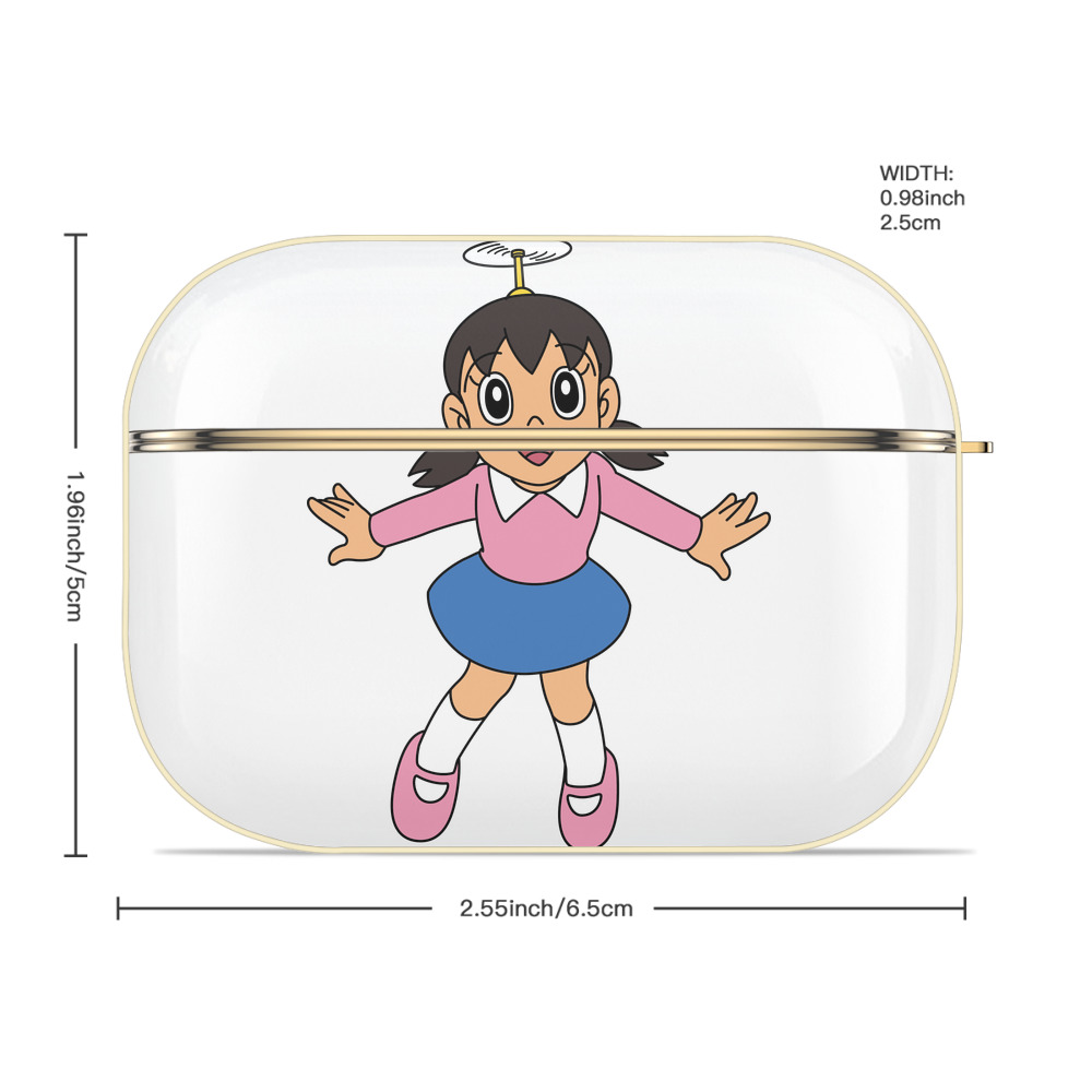 ドラえもん みなもと しずか Doraemon Shizuka Minamoto 【AirPods Pro用】ハードシェル保護ケース｜耐衝撃・防指紋・カラビナ付き商品仕様