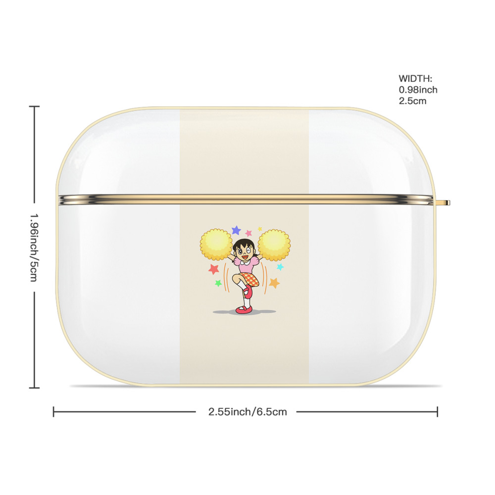 ドラえもん みなもと しずか Doraemon Shizuka Minamoto 【AirPods Pro用】ハードシェル保護ケース｜耐衝撃・防指紋・カラビナ付き商品仕様
