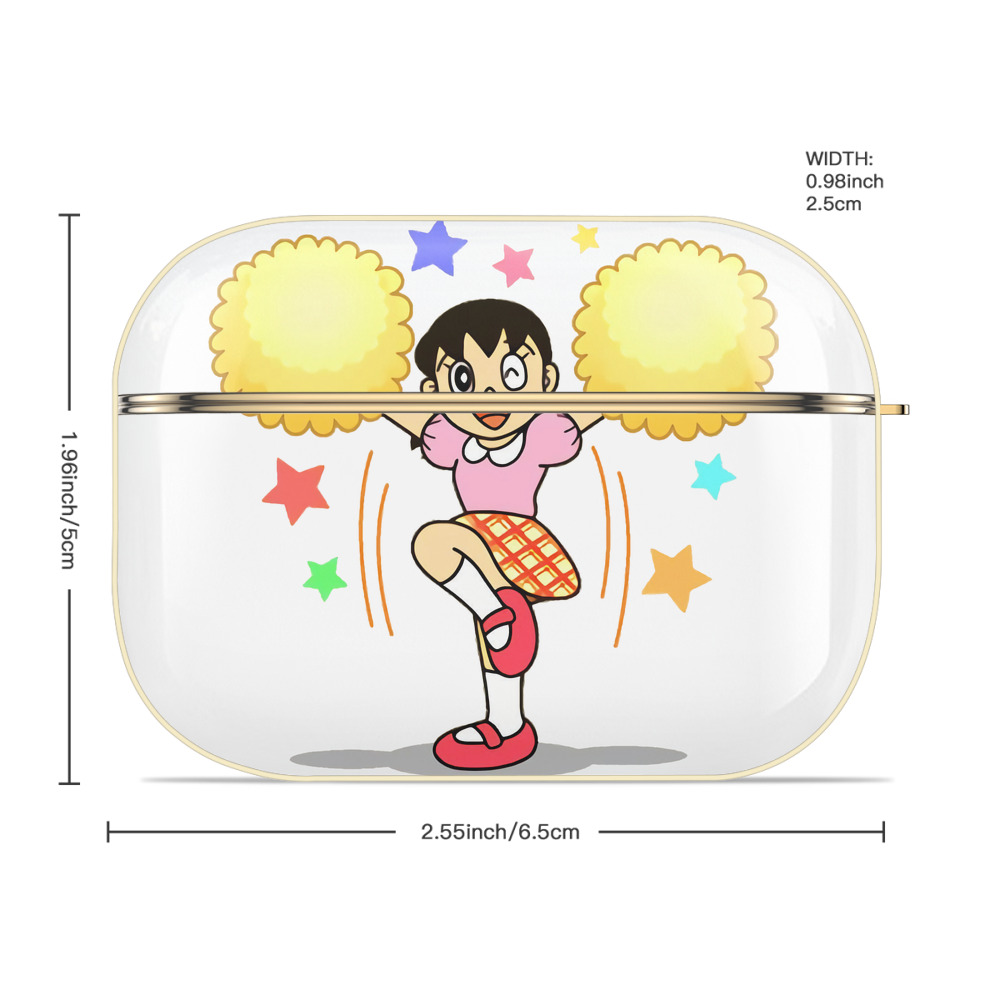 ドラえもん みなもと しずか Doraemon Shizuka Minamoto 【AirPods Pro用】ハードシェル保護ケース｜耐衝撃・防指紋・カラビナ付き商品仕様