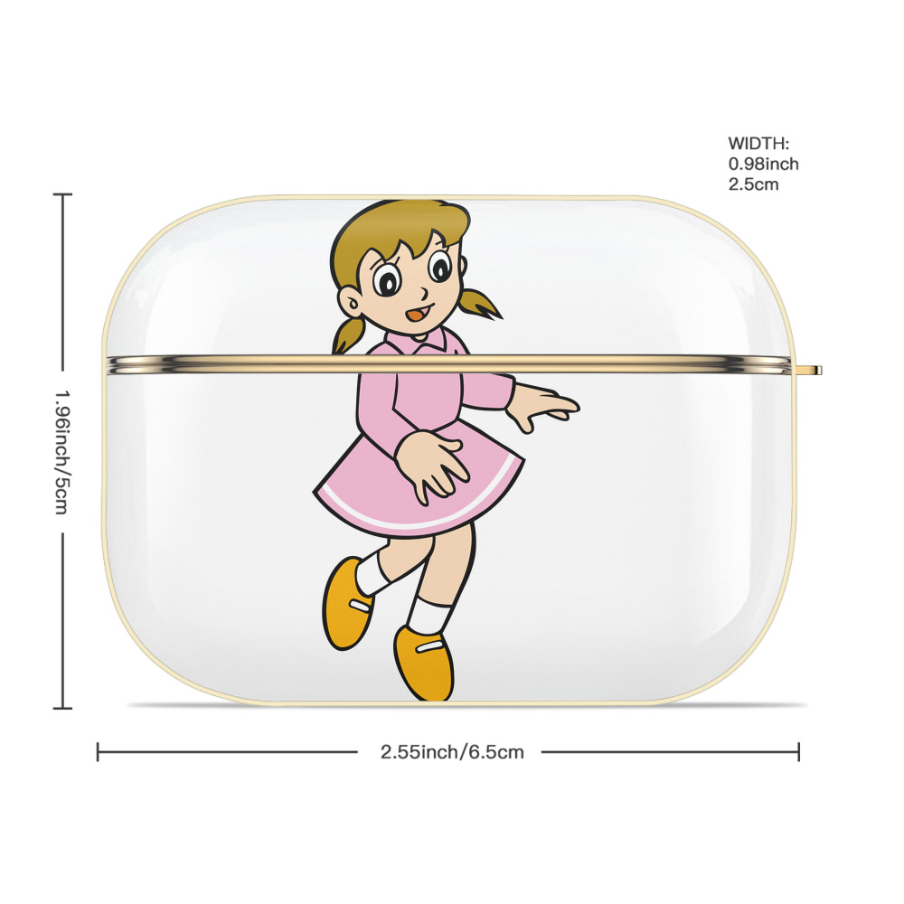 ドラえもん みなもと しずか Doraemon Shizuka Minamoto 【AirPods Pro用】ハードシェル保護ケース｜耐衝撃・防指紋・カラビナ付き商品仕様