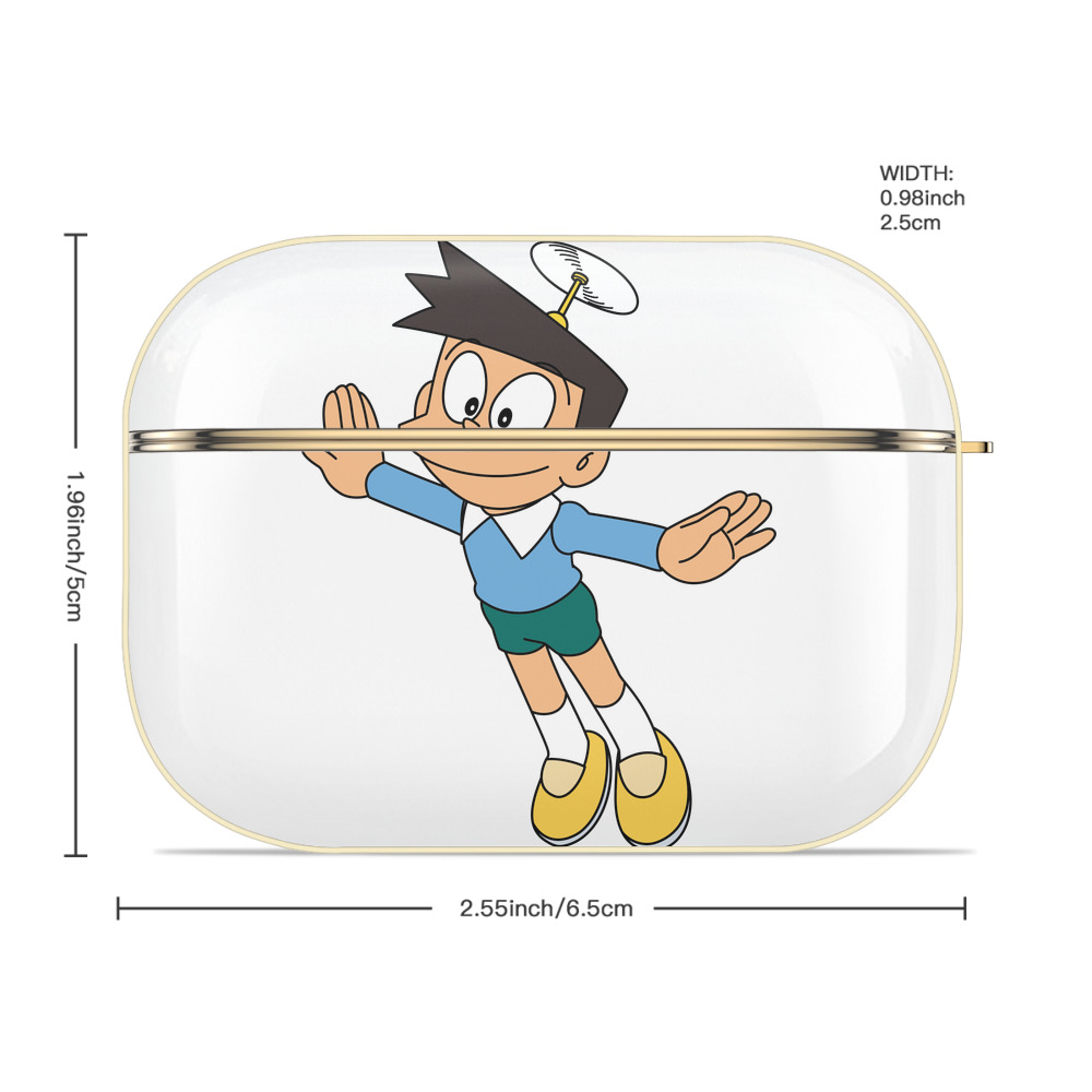 ドラえもん 骨川 スネ夫 Doraemon Honekawa Suneo 【AirPods Pro用】ハードシェル保護ケース｜耐衝撃・防指紋・カラビナ付き商品仕様