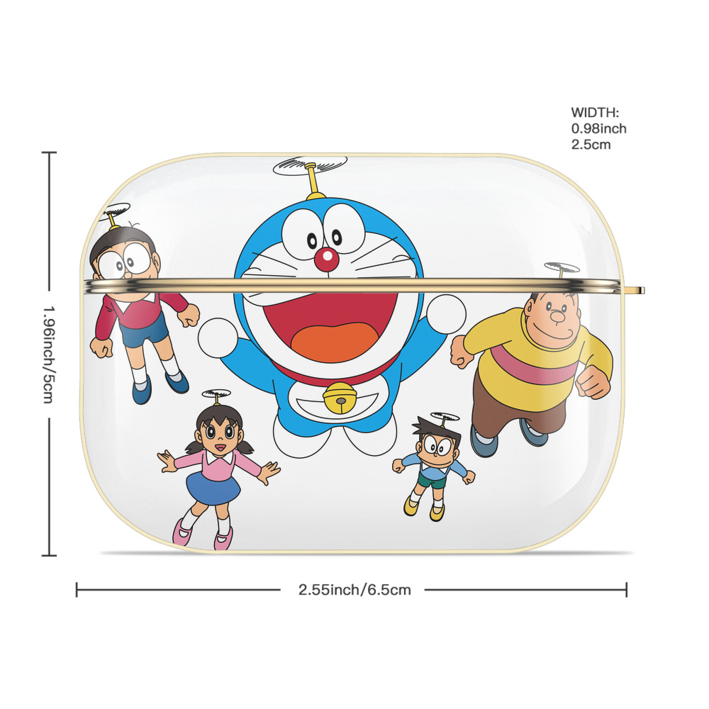 ドラえもん 骨川 スネ夫 Doraemon Honekawa Suneo 【AirPods Pro用】ハードシェル保護ケース｜耐衝撃・防指紋・カラビナ付き商品仕様