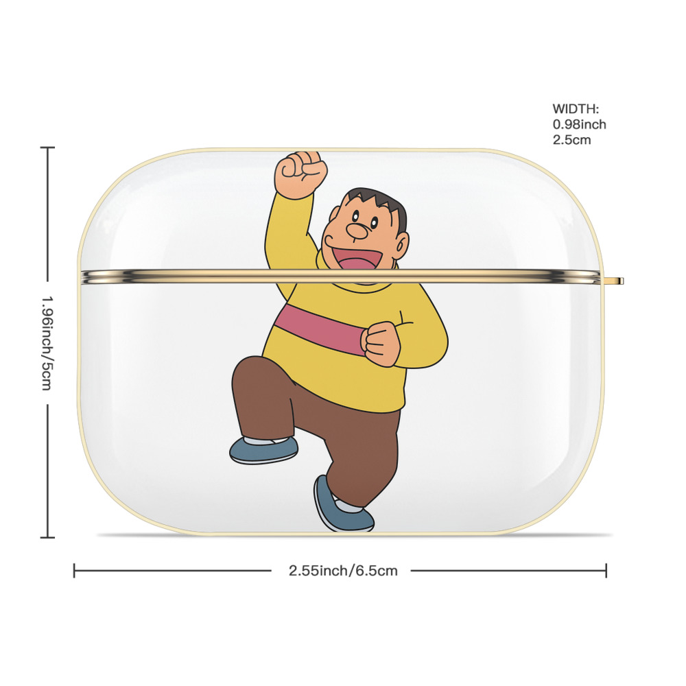 ドラえもん 剛田武 Doraemon Gouta Takeshi 【AirPods Pro用】ハードシェル保護ケース｜耐衝撃・防指紋・カラビナ付き商品仕様