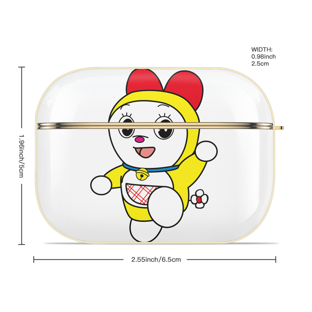 ドラえもん ドラミ Doraemon Dorami 【AirPods Pro用】ハードシェル保護ケース｜耐衝撃・防指紋・カラビナ付き商品仕様