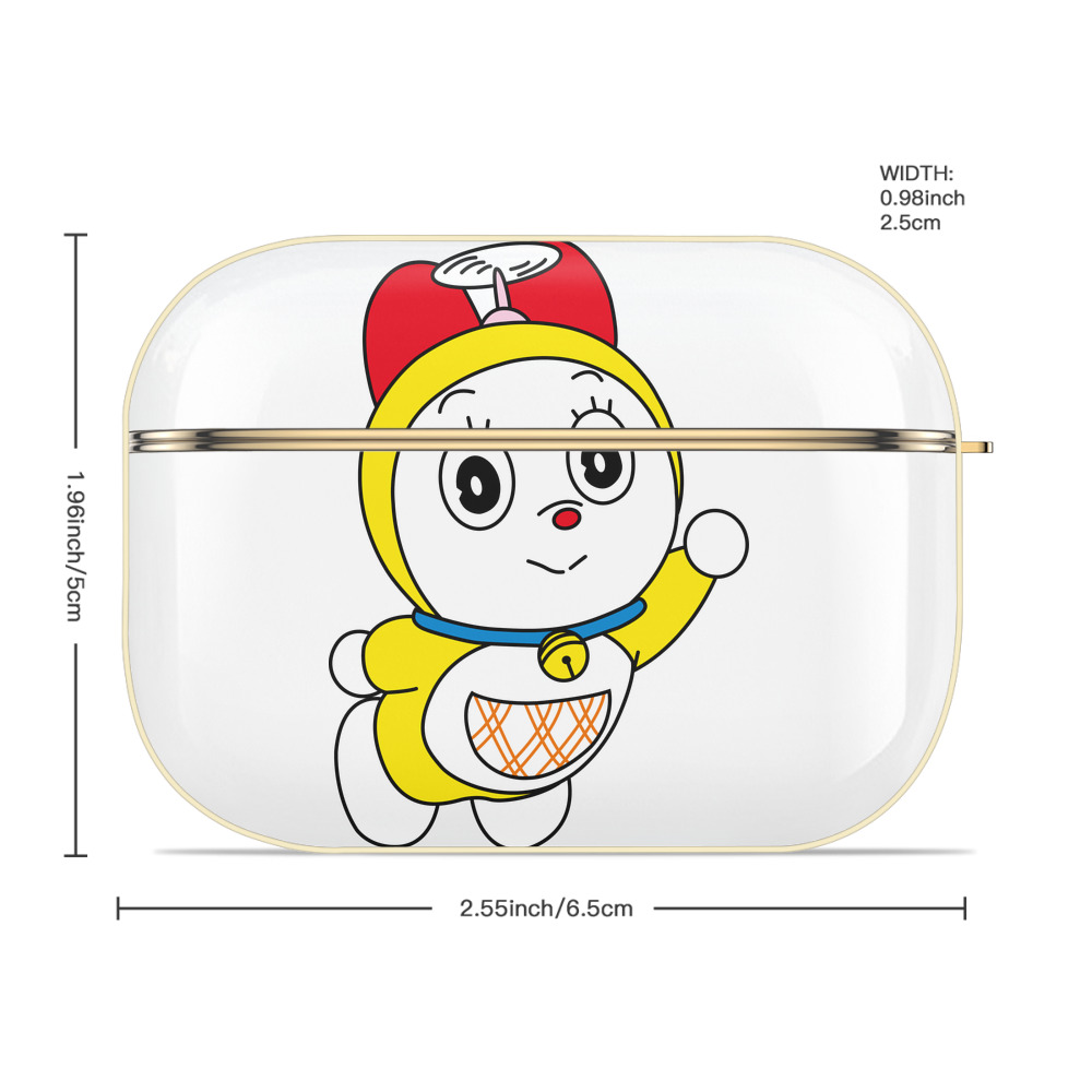 ドラえもん ドラミ Doraemon Dorami 【AirPods Pro用】ハードシェル保護ケース｜耐衝撃・防指紋・カラビナ付き商品仕様
