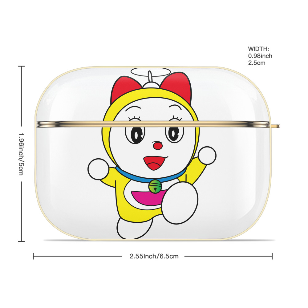 ドラえもん ドラミ Doraemon Dorami 【AirPods Pro用】ハードシェル保護ケース｜耐衝撃・防指紋・カラビナ付き商品仕様