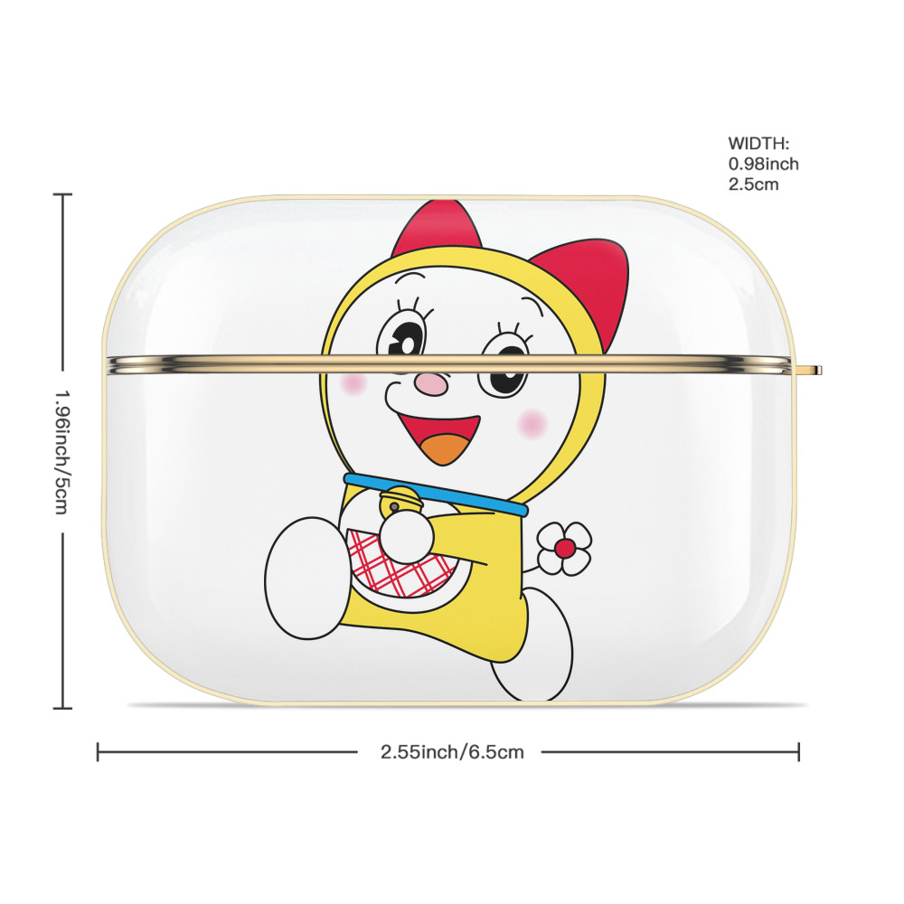 ドラえもん ドラミ Doraemon Dorami 【AirPods Pro用】ハードシェル保護ケース｜耐衝撃・防指紋・カラビナ付き商品仕様