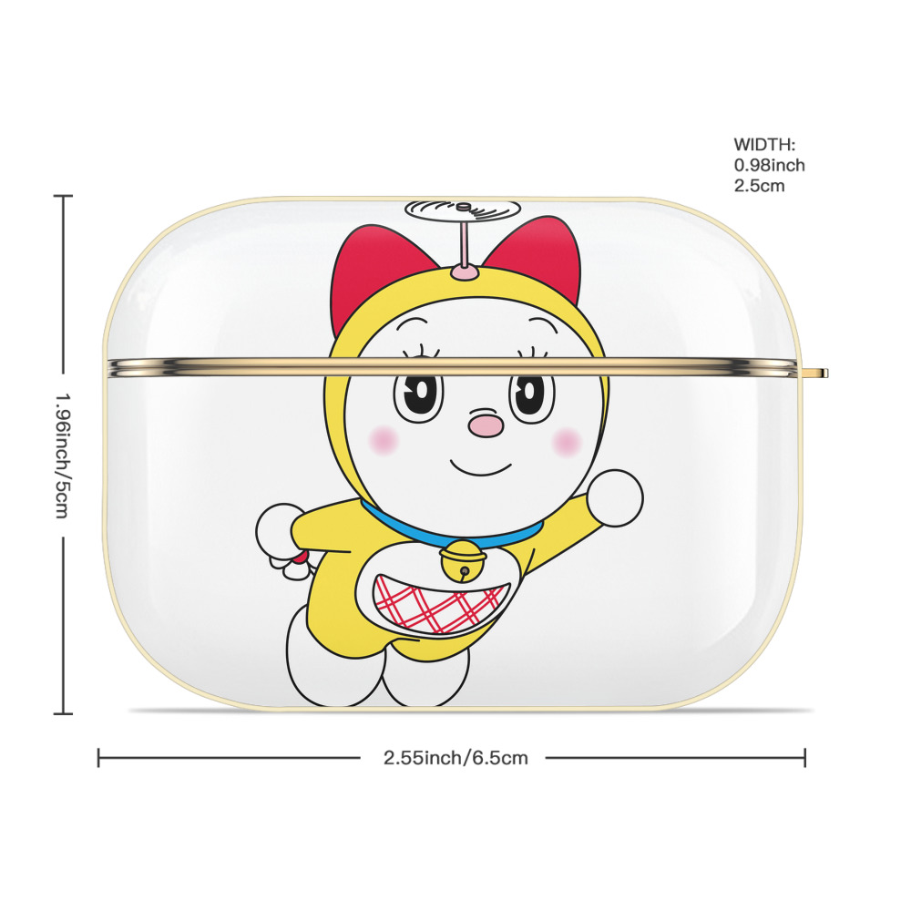 ドラえもん ドラミ Doraemon Dorami 【AirPods Pro用】ハードシェル保護ケース｜耐衝撃・防指紋・カラビナ付き商品仕様