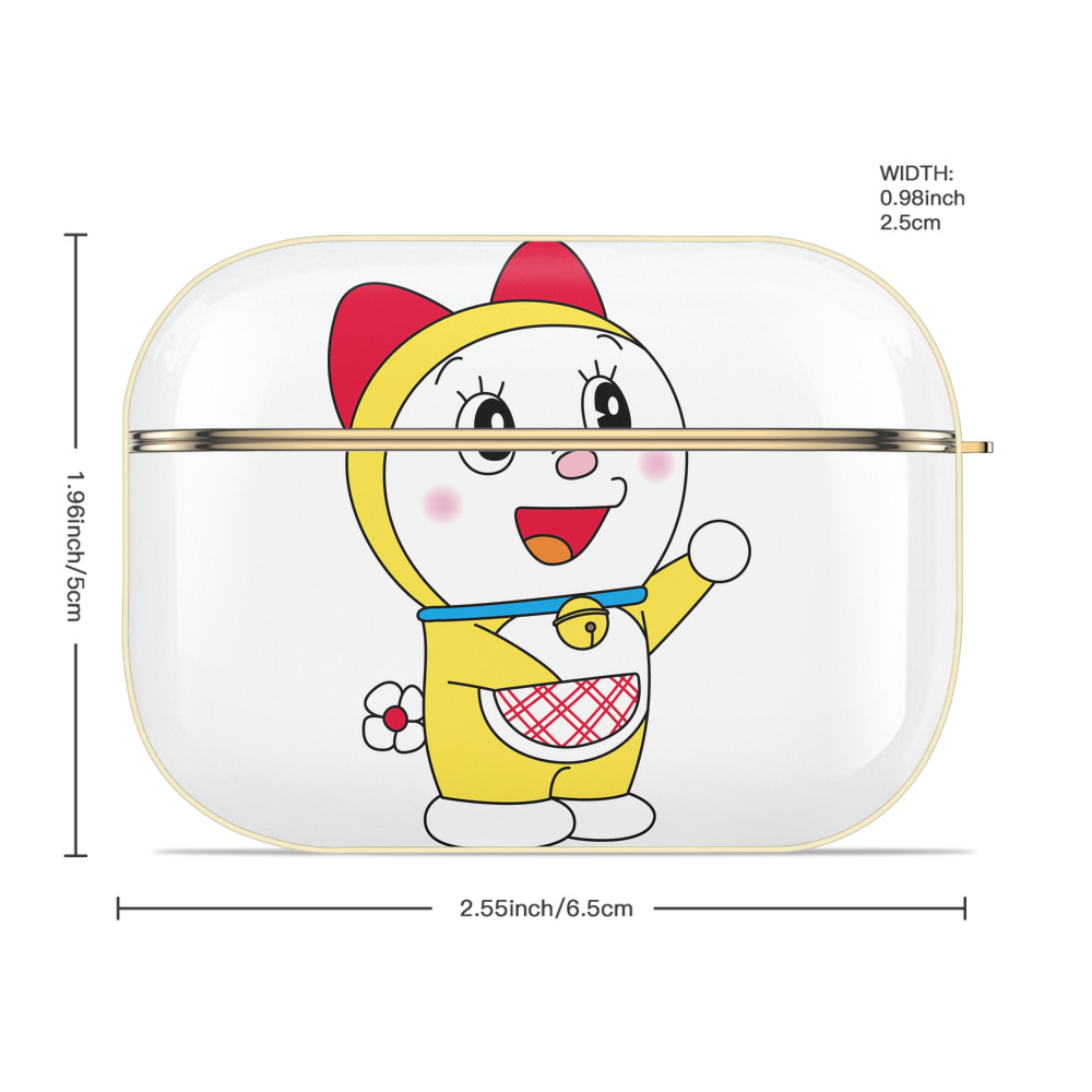 ドラえもん ドラミ Doraemon Dorami 【AirPods Pro用】ハードシェル保護ケース｜耐衝撃・防指紋・カラビナ付き商品仕様