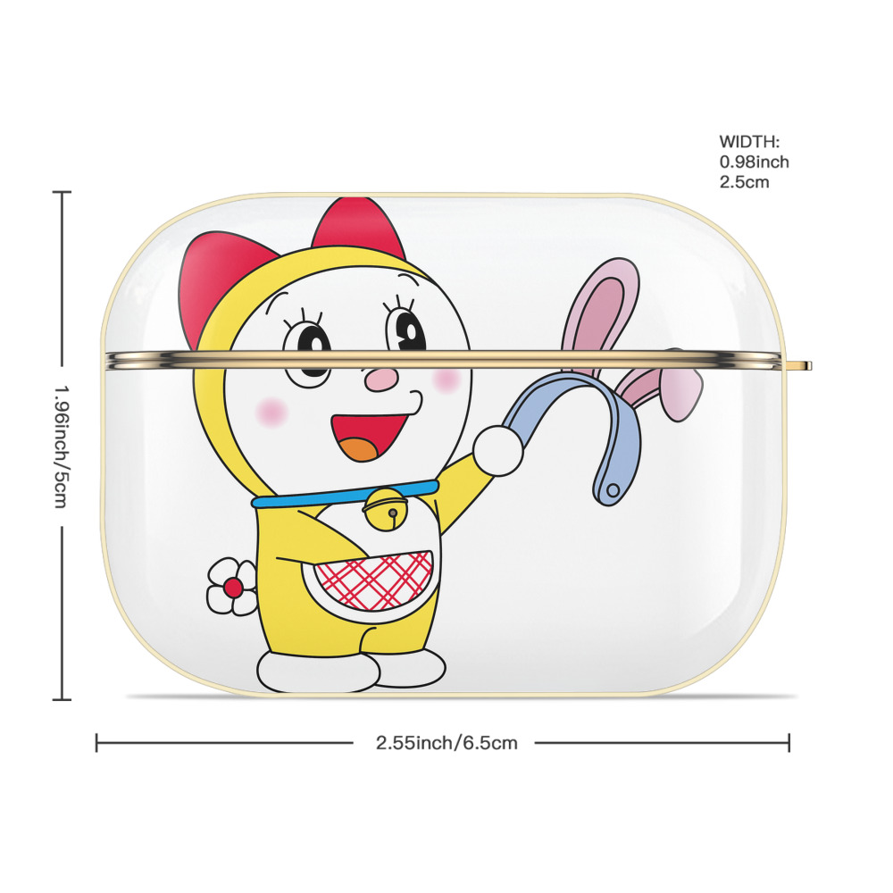 ドラえもん ドラミ Doraemon Dorami 【AirPods Pro用】ハードシェル保護ケース｜耐衝撃・防指紋・カラビナ付き商品仕様
