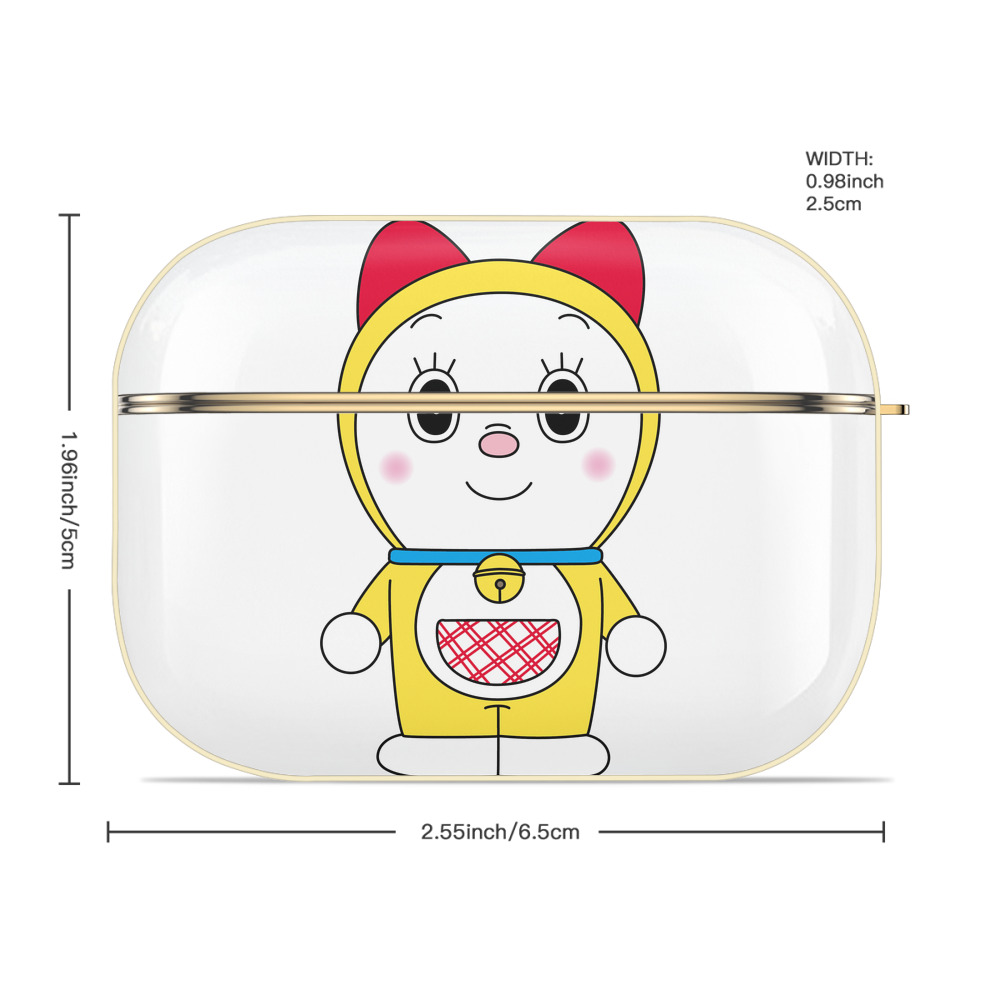 ドラえもん ドラミ Doraemon Dorami 【AirPods Pro用】ハードシェル保護ケース｜耐衝撃・防指紋・カラビナ付き商品仕様