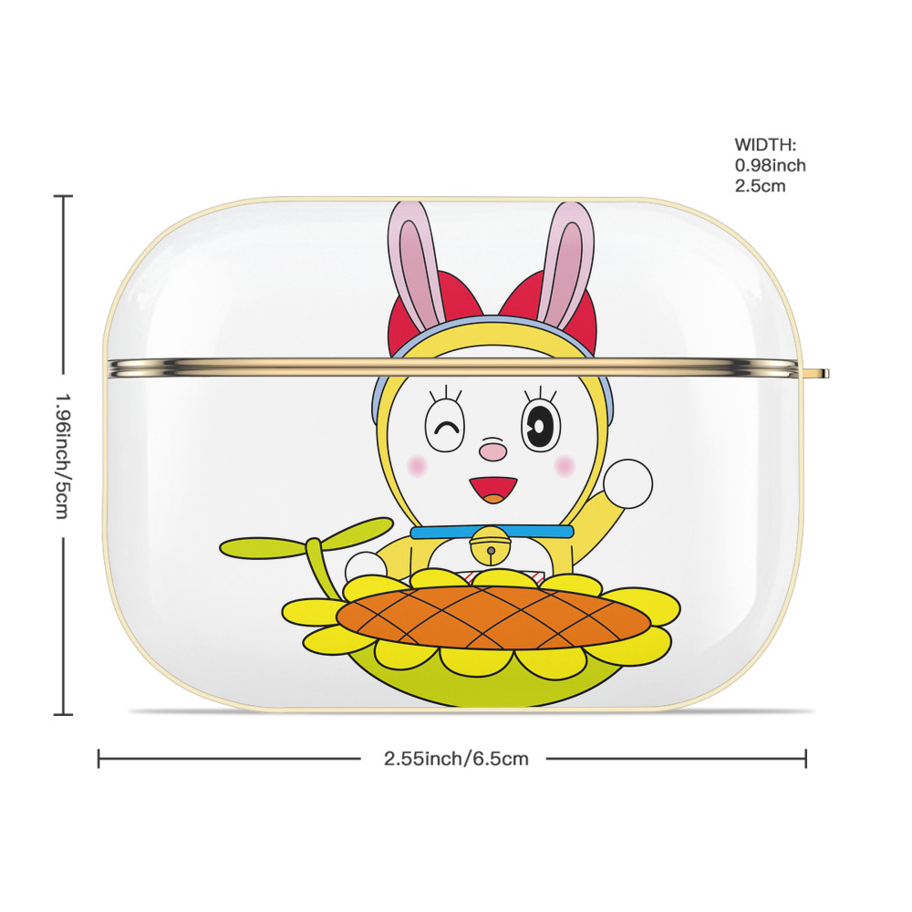 ドラえもん ドラミ Doraemon Dorami 【AirPods Pro用】ハードシェル保護ケース｜耐衝撃・防指紋・カラビナ付き商品仕様