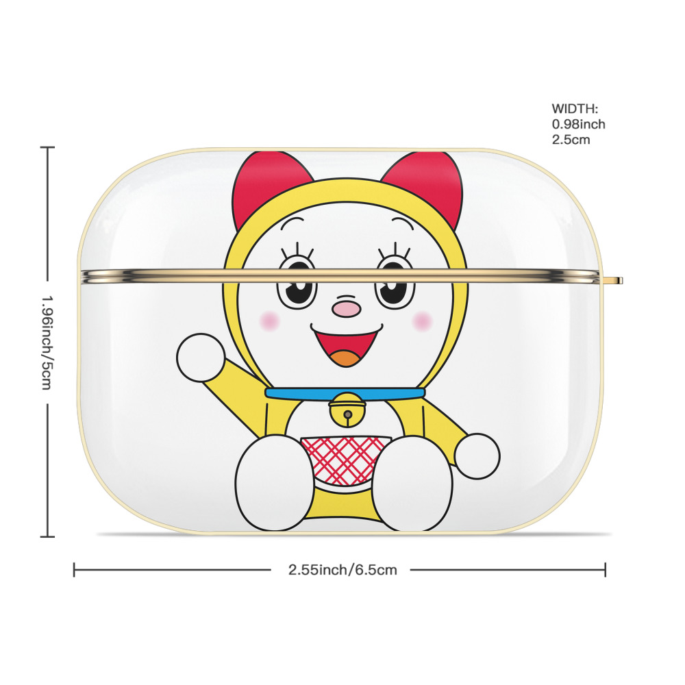 ドラえもん ドラミ Doraemon Dorami 【AirPods Pro用】ハードシェル保護ケース｜耐衝撃・防指紋・カラビナ付き商品仕様