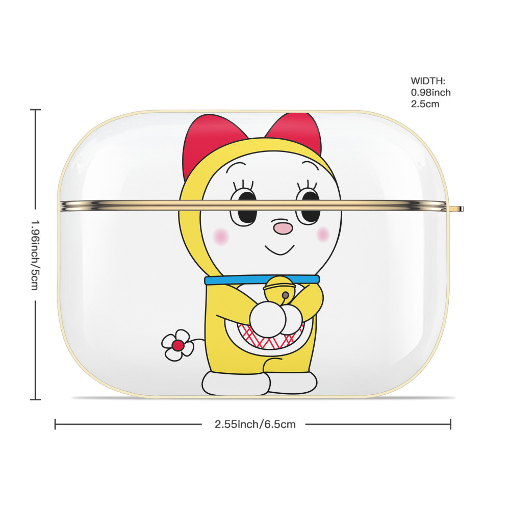 ドラえもん ドラミ Doraemon Dorami 【AirPods Pro用】ハードシェル保護ケース｜耐衝撃・防指紋・カラビナ付き商品仕様