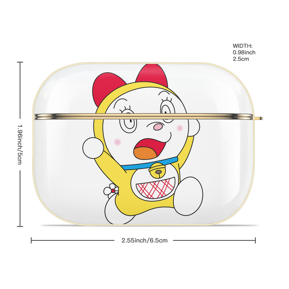 ドラえもん ドラミ Doraemon Dorami 【AirPods Pro用】ハードシェル保護ケース｜耐衝撃・防指紋・カラビナ付き商品仕様