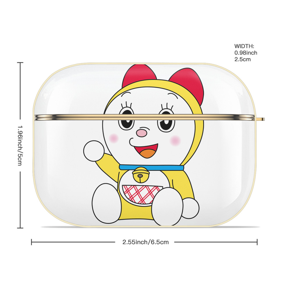 ドラえもん ドラミ Doraemon Dorami 【AirPods Pro用】ハードシェル保護ケース｜耐衝撃・防指紋・カラビナ付き商品仕様