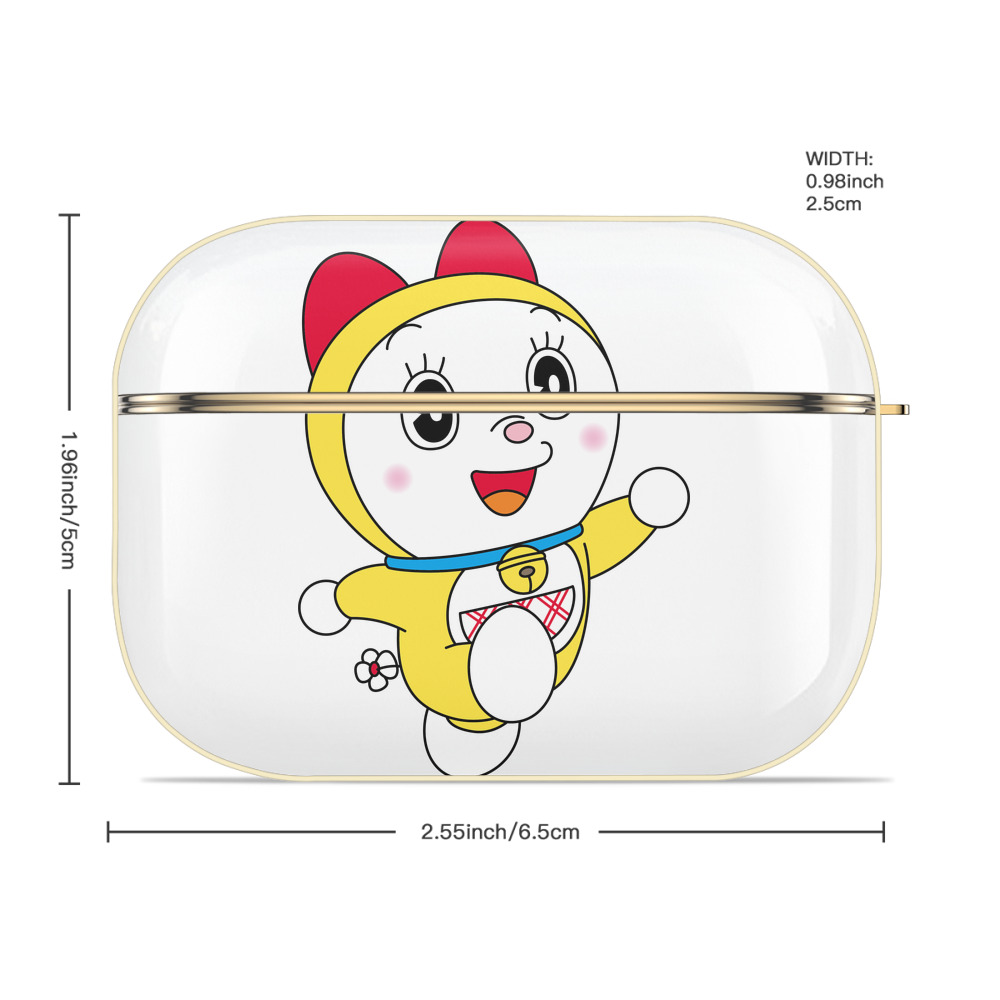 ドラえもん ドラミ Doraemon Dorami 【AirPods Pro用】ハードシェル保護ケース｜耐衝撃・防指紋・カラビナ付き商品仕様
