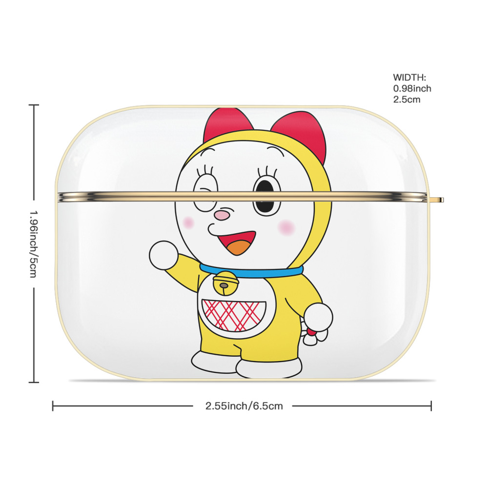 ドラえもん ドラミ Doraemon Dorami 【AirPods Pro用】ハードシェル保護ケース｜耐衝撃・防指紋・カラビナ付き商品仕様