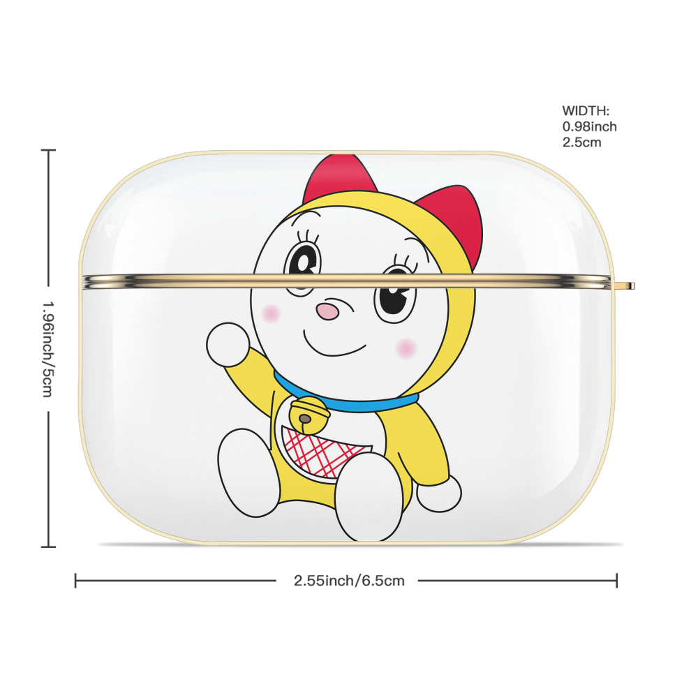 ドラえもん ドラミ Doraemon Dorami 【AirPods Pro用】ハードシェル保護ケース｜耐衝撃・防指紋・カラビナ付き商品仕様