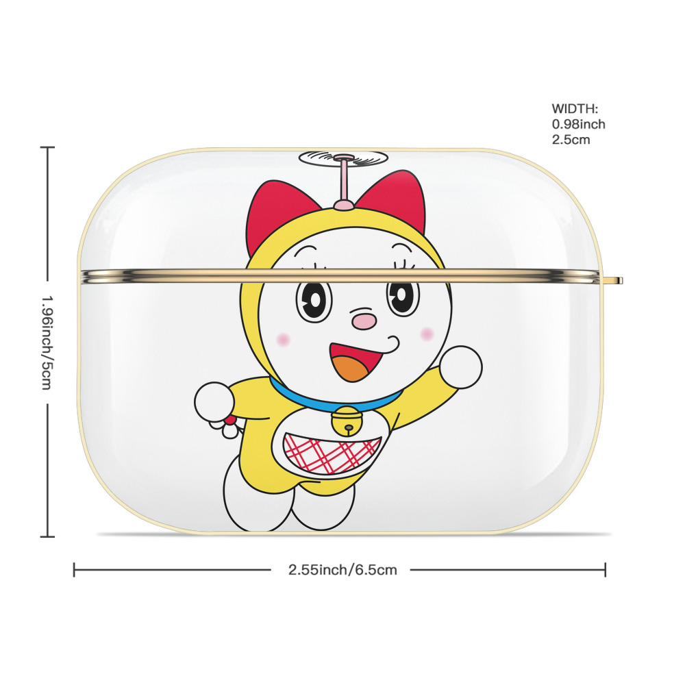 ドラえもん ドラミ Doraemon Dorami 【AirPods Pro用】ハードシェル保護ケース｜耐衝撃・防指紋・カラビナ付き商品仕様