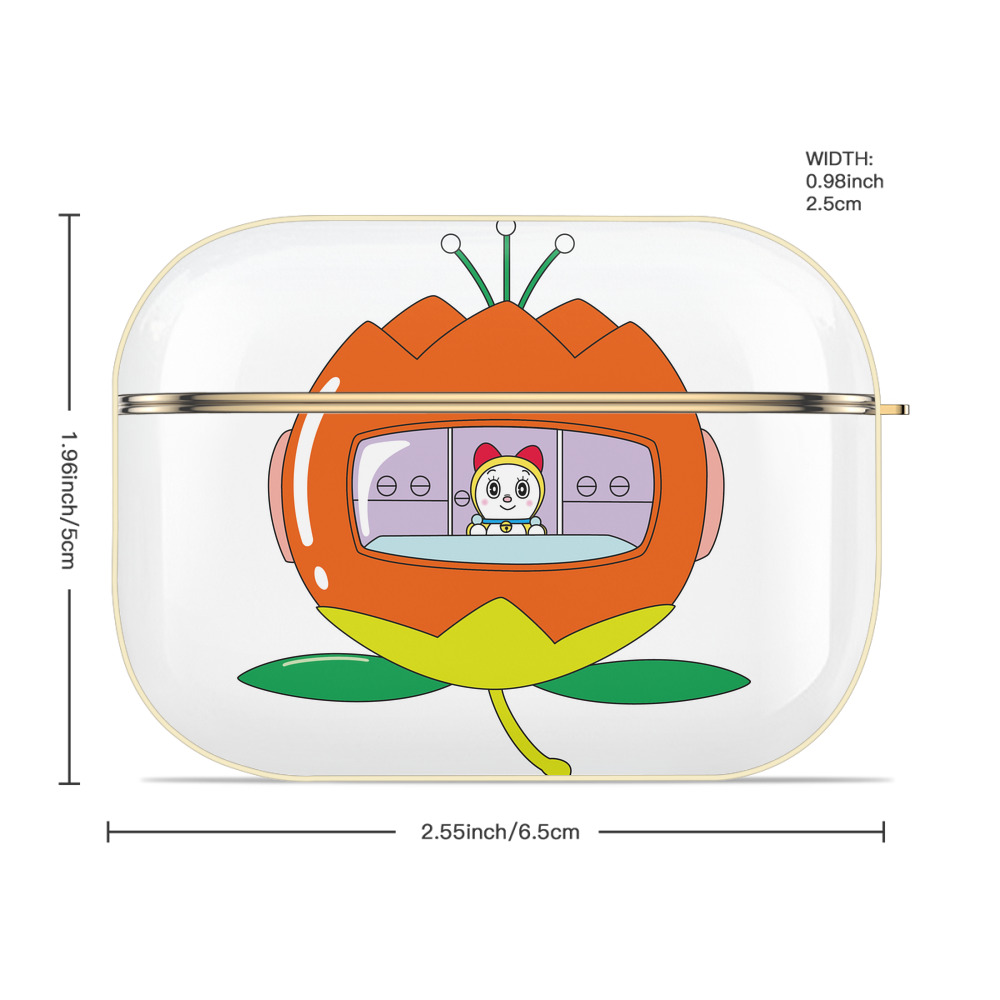 ドラえもん ドラミ Doraemon Dorami 【AirPods Pro用】ハードシェル保護ケース｜耐衝撃・防指紋・カラビナ付き商品仕様