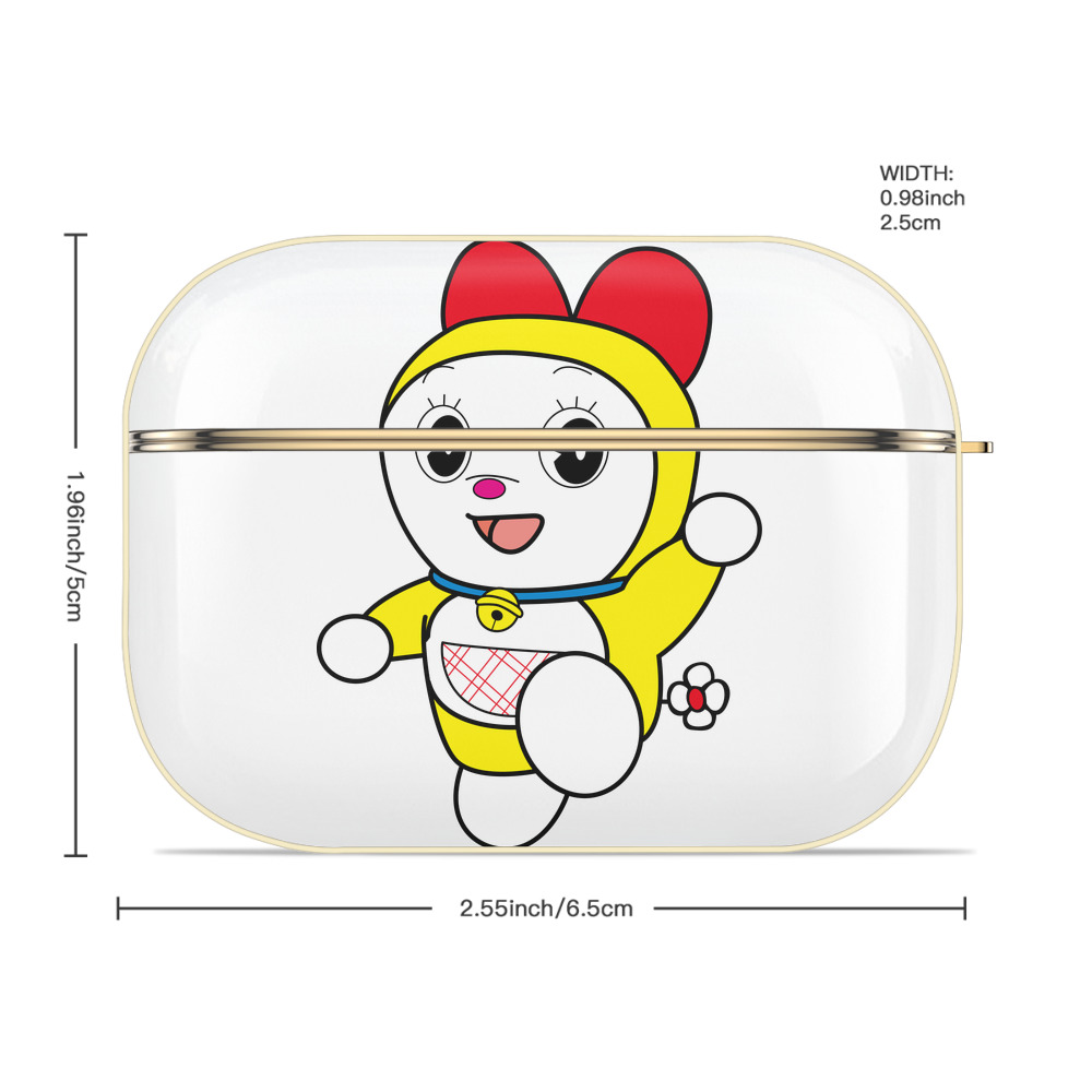 ドラえもん ドラミ Doraemon Dorami 【AirPods Pro用】ハードシェル保護ケース｜耐衝撃・防指紋・カラビナ付き商品仕様
