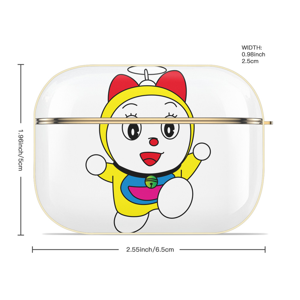 ドラえもん ドラミ Doraemon Dorami 【AirPods Pro用】ハードシェル保護ケース｜耐衝撃・防指紋・カラビナ付き商品仕様