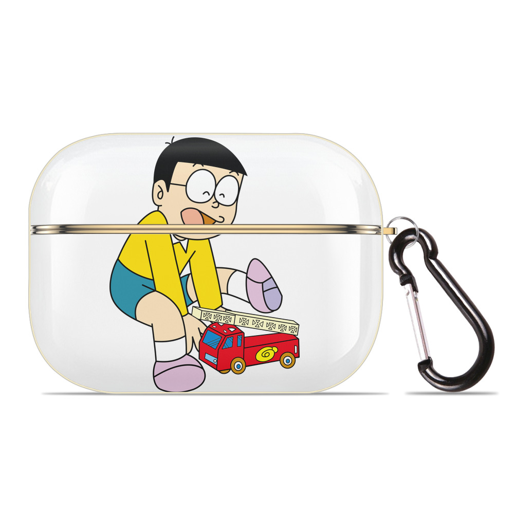 （画像用） ドラえもん 野比 のび太 Doraemon Nobita Nobi 【AirPods Pro用】ハードシェル保護ケース｜耐衝撃・防指紋・カラビナ付き商品仕様