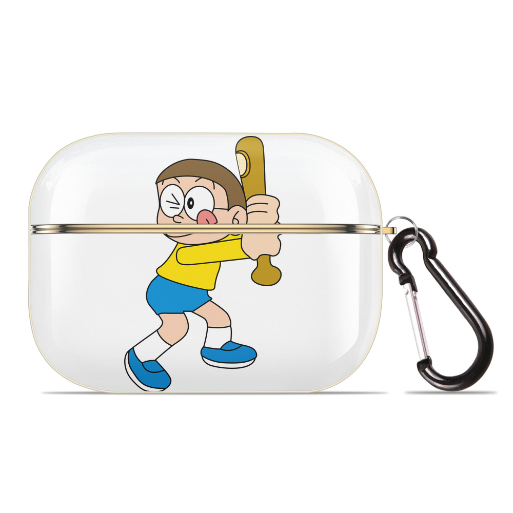 （画像用） ドラえもん 野比 のび太 Doraemon Nobita Nobi 【AirPods Pro用】ハードシェル保護ケース｜耐衝撃・防指紋・カラビナ付き商品仕様