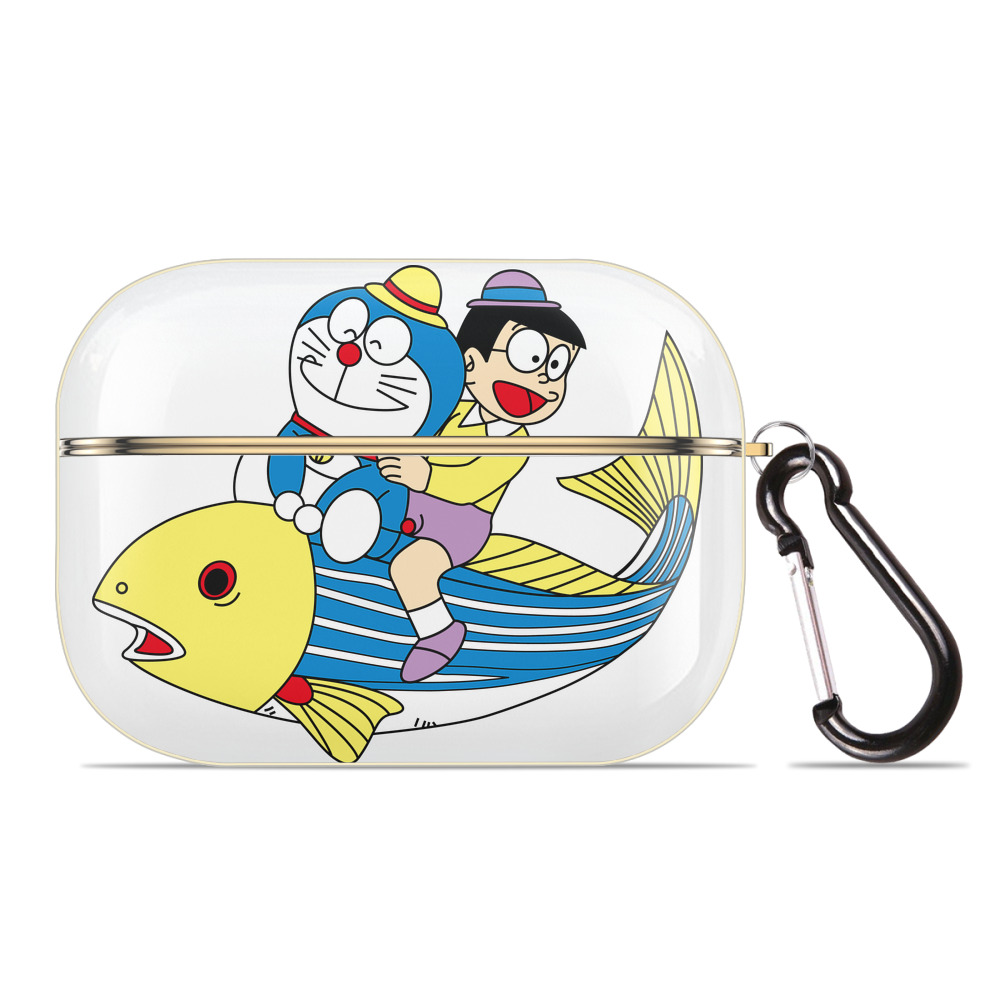 （画像用） ドラえもん 野比 のび太 Doraemon Nobita Nobi 【AirPods Pro用】ハードシェル保護ケース｜耐衝撃・防指紋・カラビナ付き商品仕様
