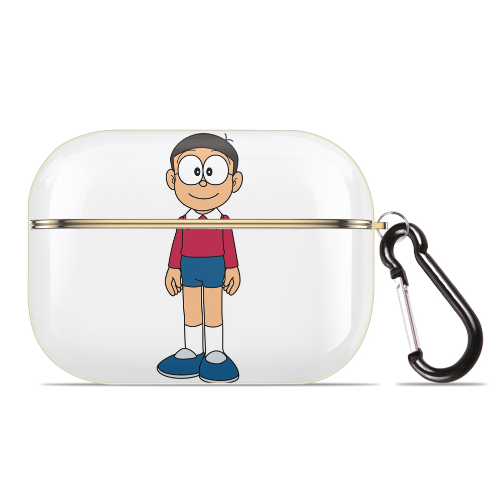 （画像用） ドラえもん 野比 のび太 Doraemon Nobita Nobi 【AirPods Pro用】ハードシェル保護ケース｜耐衝撃・防指紋・カラビナ付き商品仕様