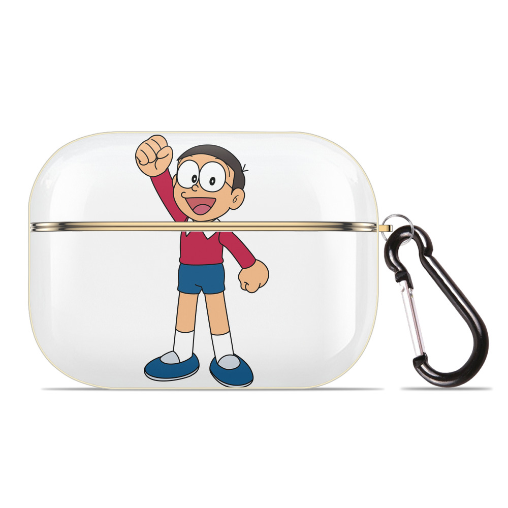 （画像用） ドラえもん 野比 のび太 Doraemon Nobita Nobi 【AirPods Pro用】ハードシェル保護ケース｜耐衝撃・防指紋・カラビナ付き商品仕様