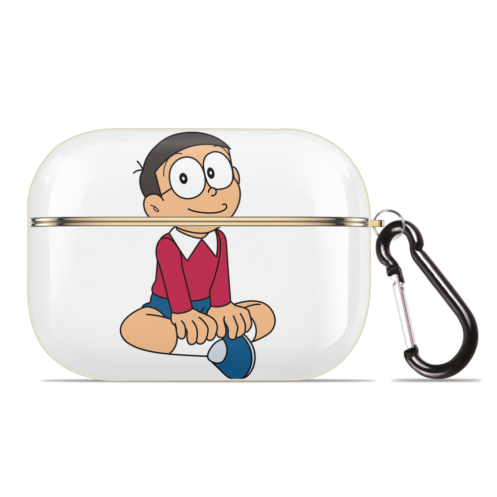 （画像用） ドラえもん 野比 のび太 Doraemon Nobita Nobi 【AirPods Pro用】ハードシェル保護ケース｜耐衝撃・防指紋・カラビナ付き商品仕様