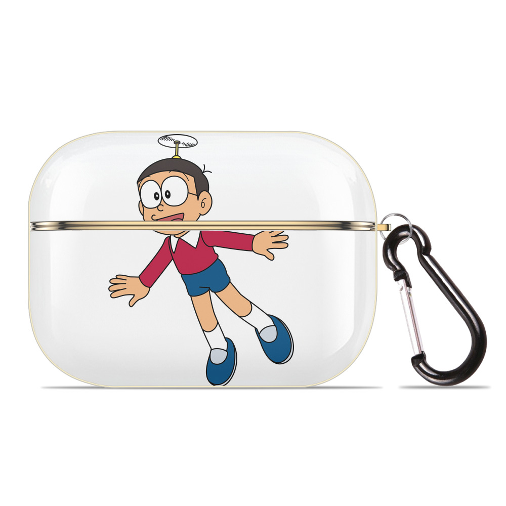（画像用） ドラえもん 野比 のび太 Doraemon Nobita Nobi 【AirPods Pro用】ハードシェル保護ケース｜耐衝撃・防指紋・カラビナ付き商品仕様